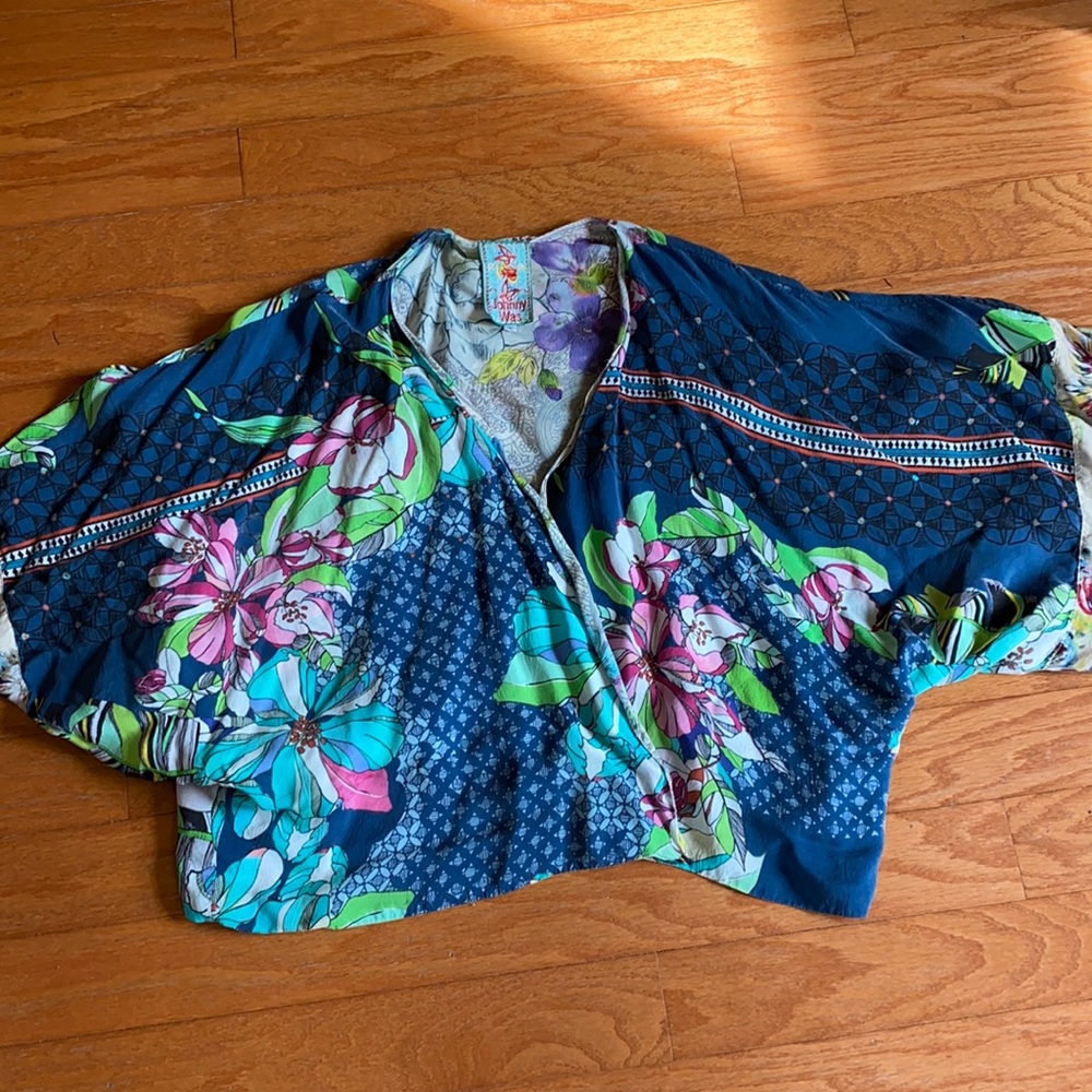 Johnny Was reversible silk kimono